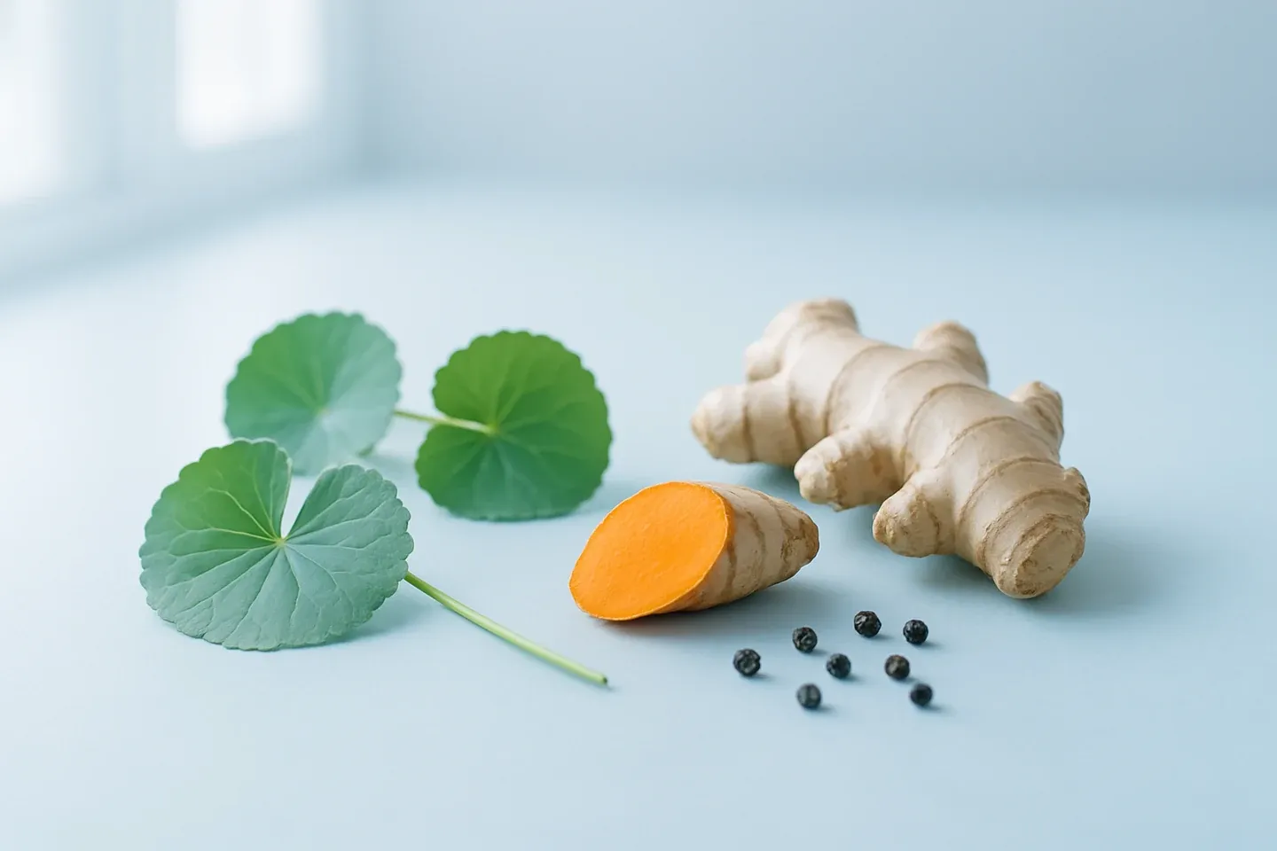 Hojas de Centella Asiática, cúrcuma, jengibre y pimienta negra: los extractos vegetales de Variste